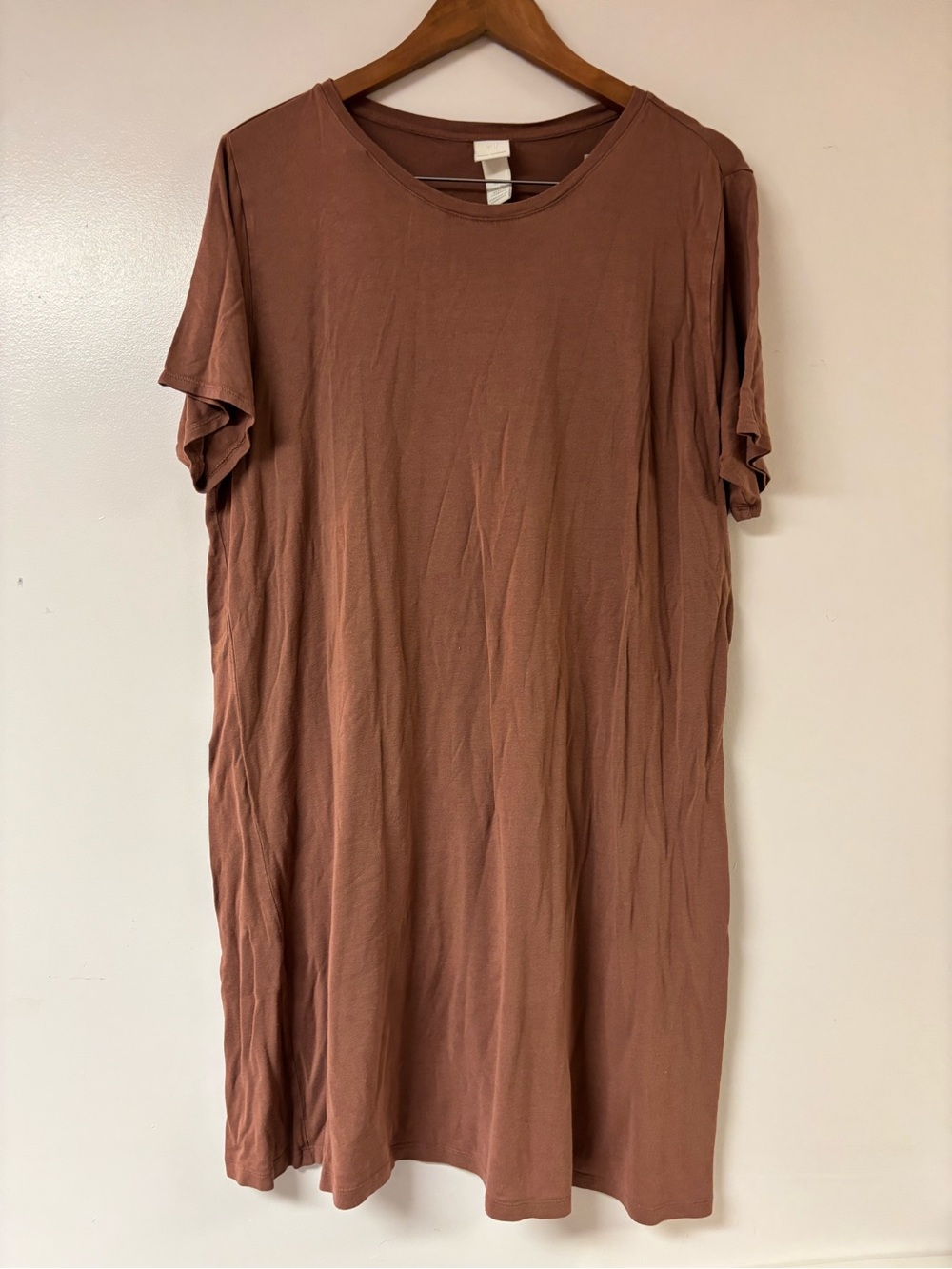 H&M Women’s Short Sleeve Everyday Dress in Dusty Rose Size XL
